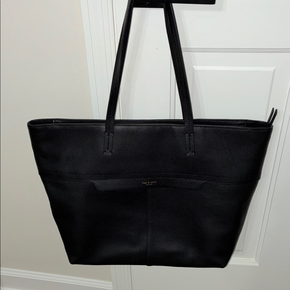 RAG & BONE LARGE WIDE LEATHER TOTE BAG